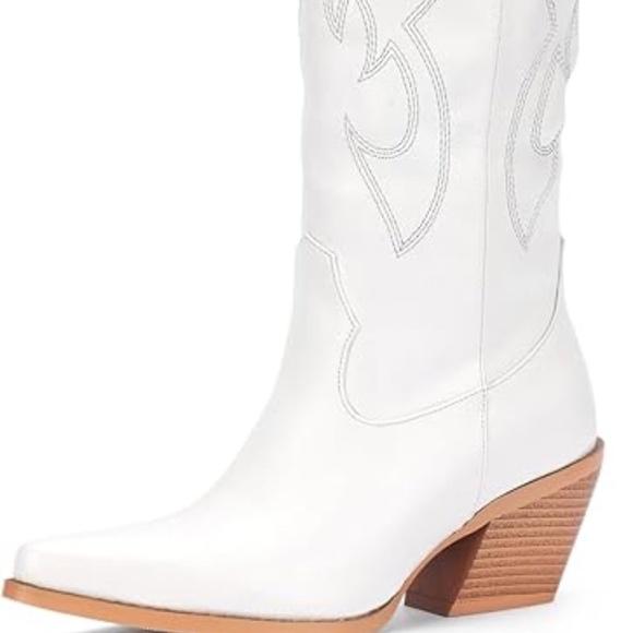Classic Western Cowboy Boots for Women - Knee High Wide Calf Cowgirl Boots - Picture 2 of 5